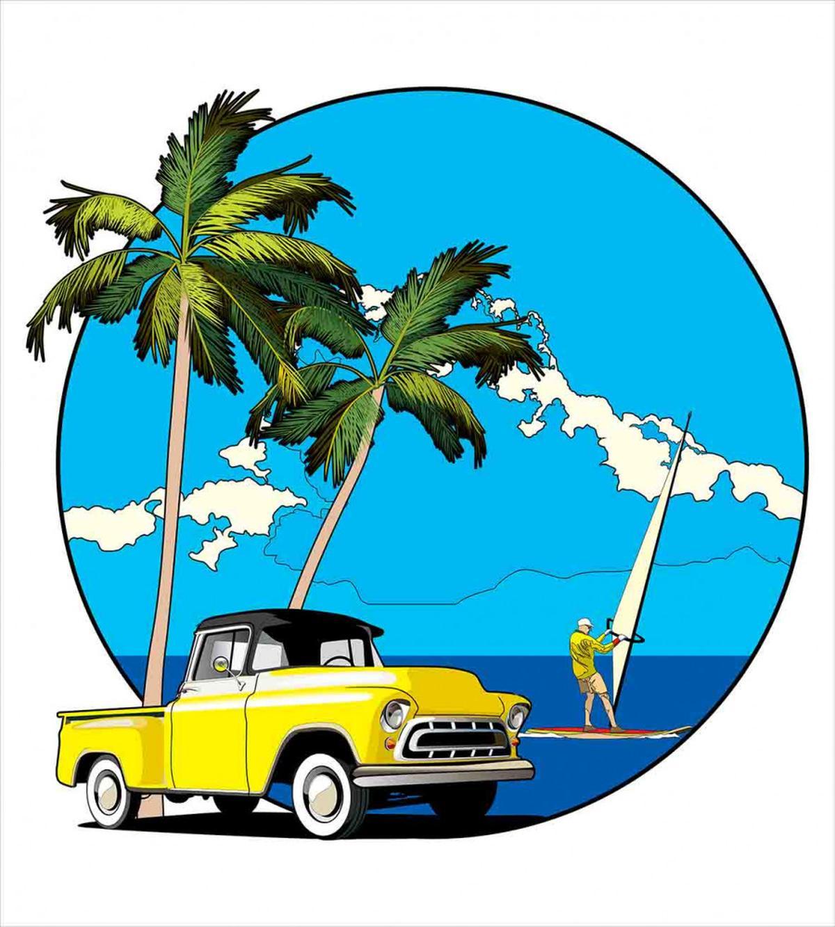 Nostalgic Chevy Car — Pattern