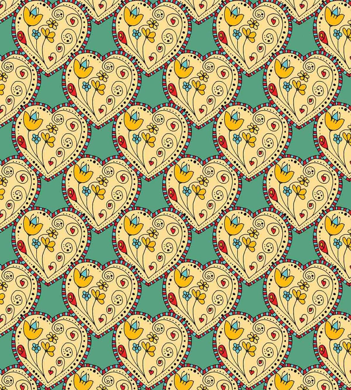 Hearts Doodle Style — Pattern