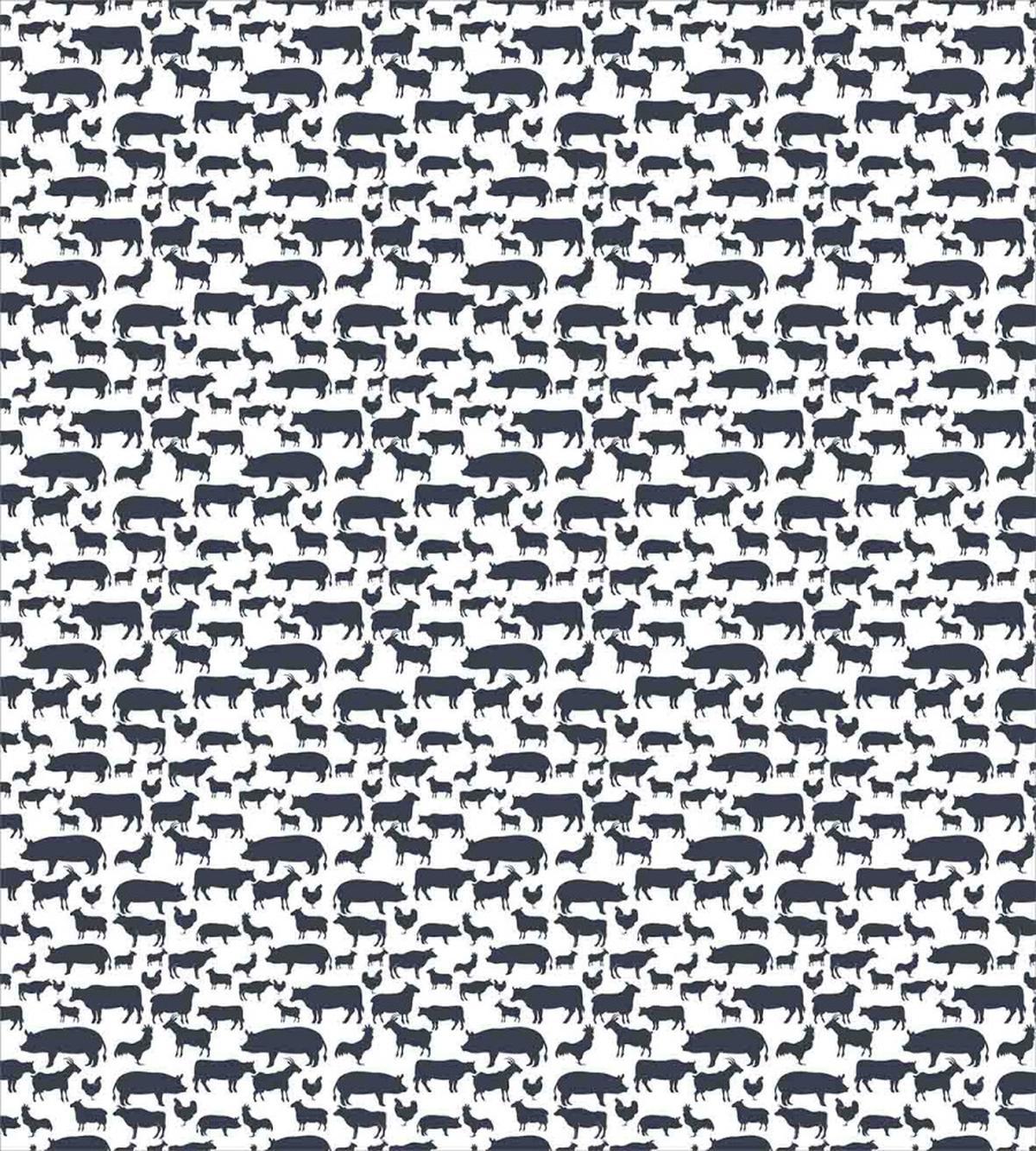 Silhouette Farm Animals — Pattern