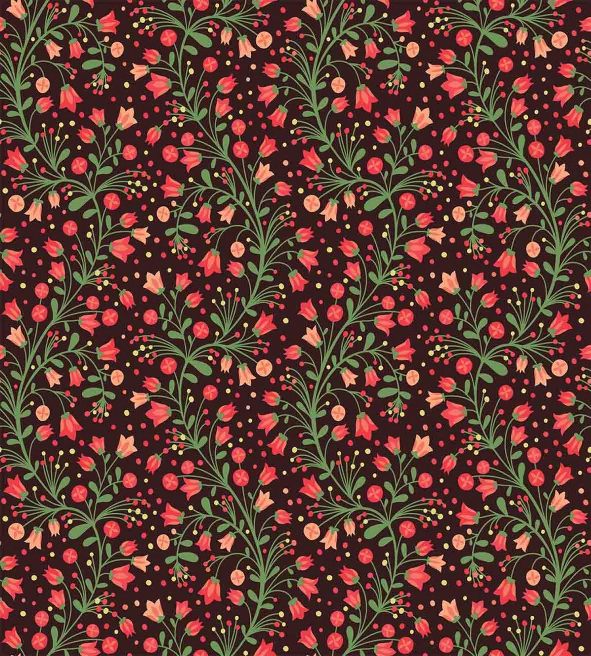 Flowering Curvy Branches — Pattern