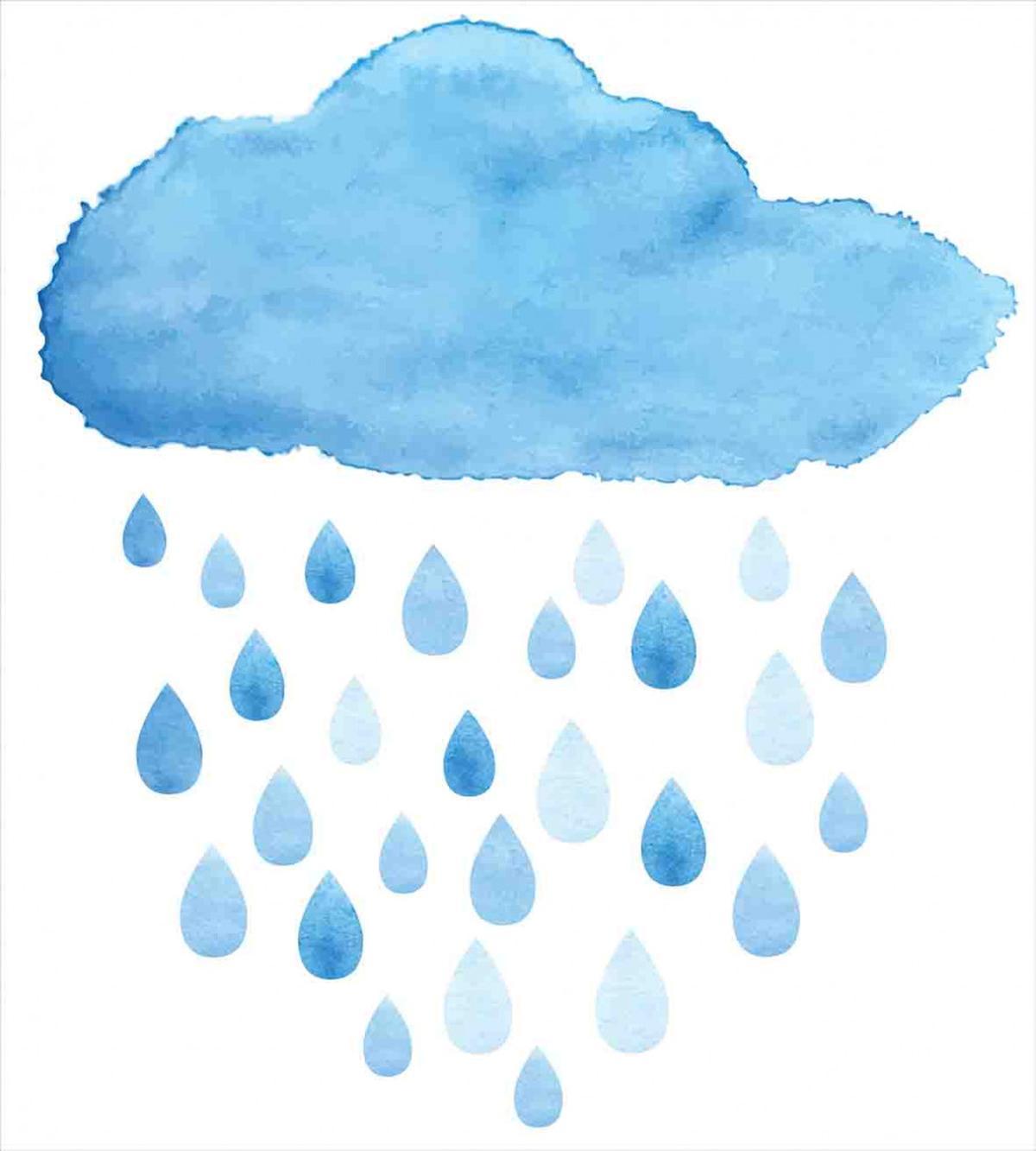 Rain Drops and Cloud — Pattern