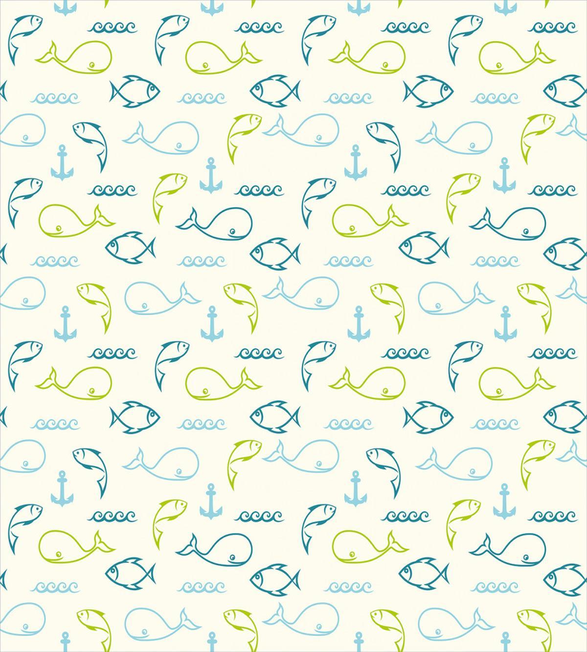 Sketchy Fish in Sea Waves — Pattern