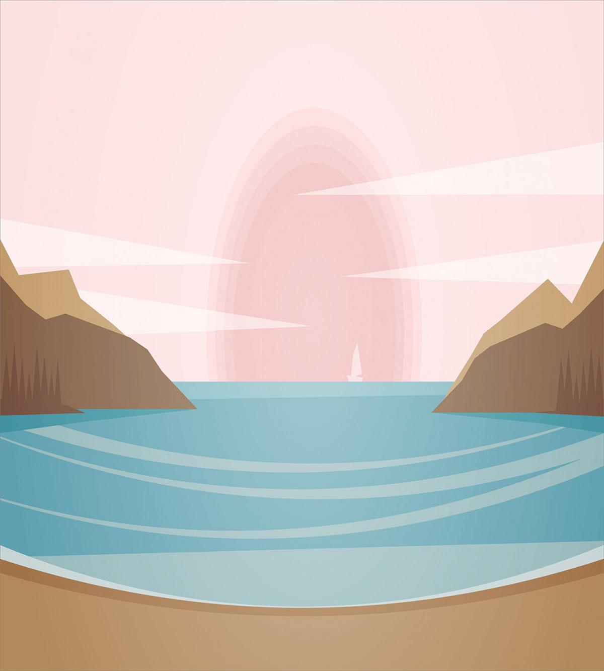 Bay and Pastel Sky — Pattern