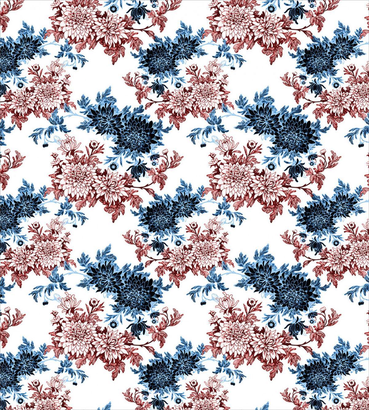 Watercolor Flowers in Bloom — Pattern