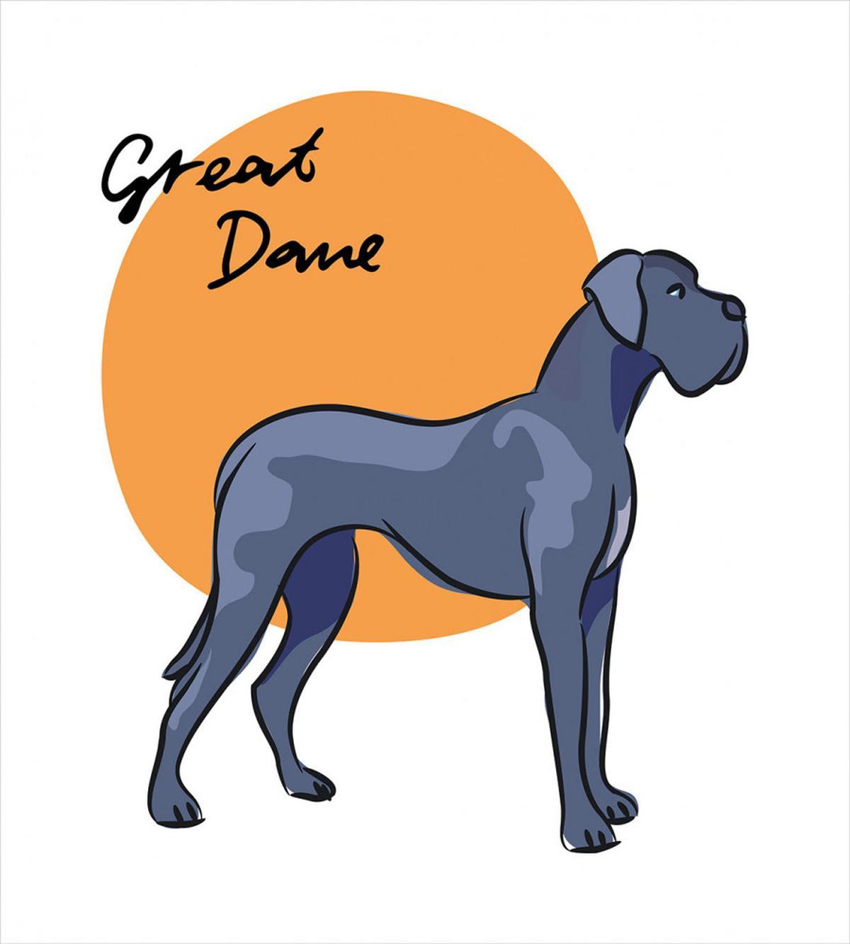 Side Pose Dog with Name — Pattern