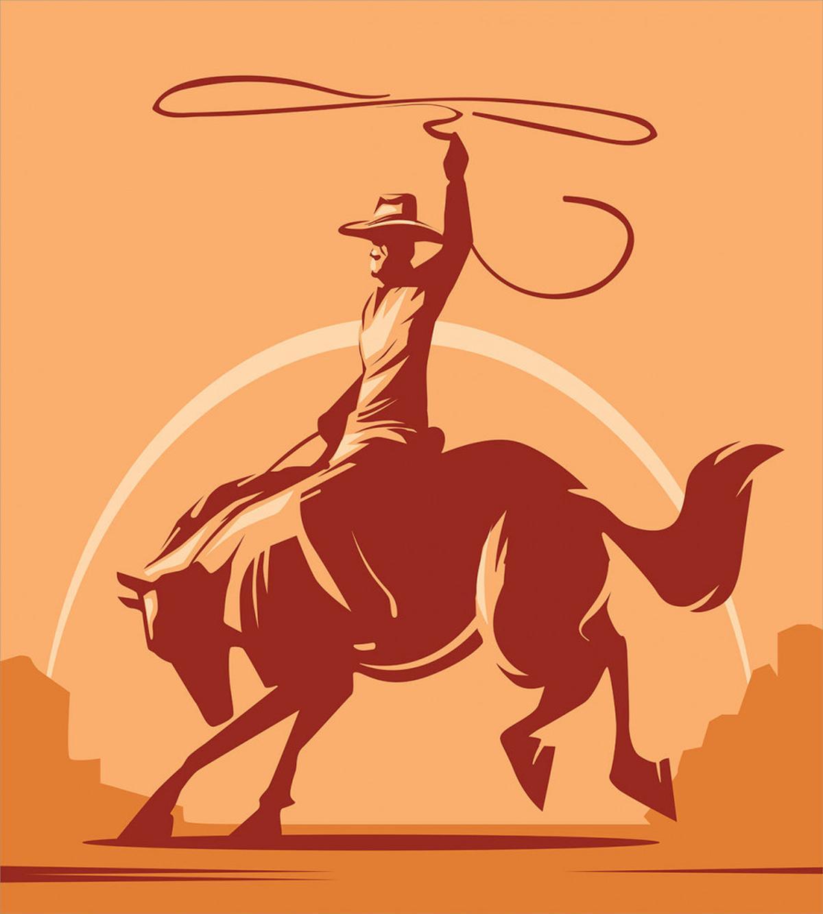 Cowboy Tie-Down Rope Bull — Pattern