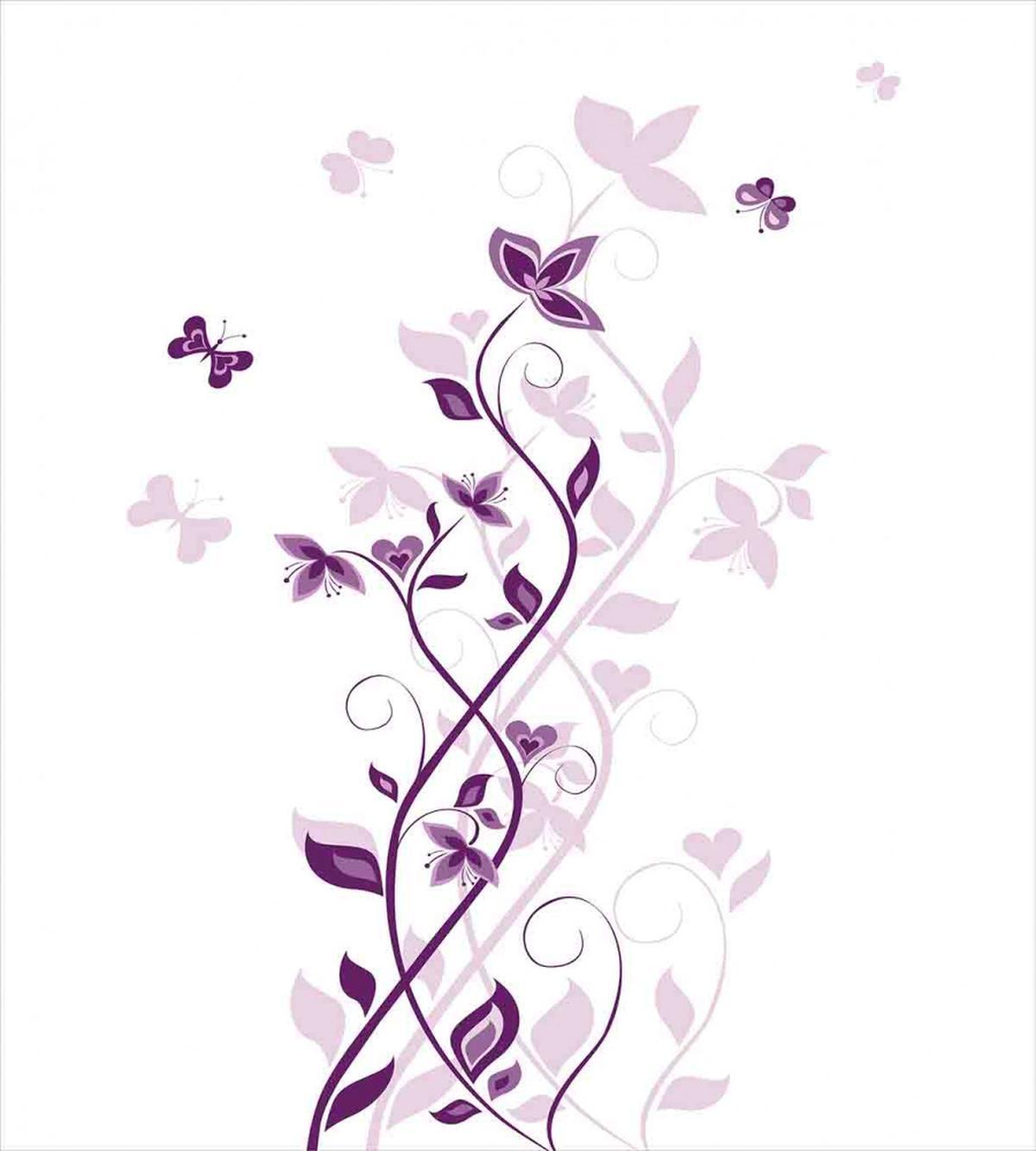 Violet Tree Blossoms — Pattern