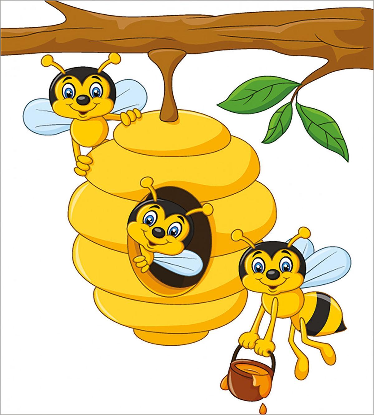Tree with Beehive Honey — Pattern