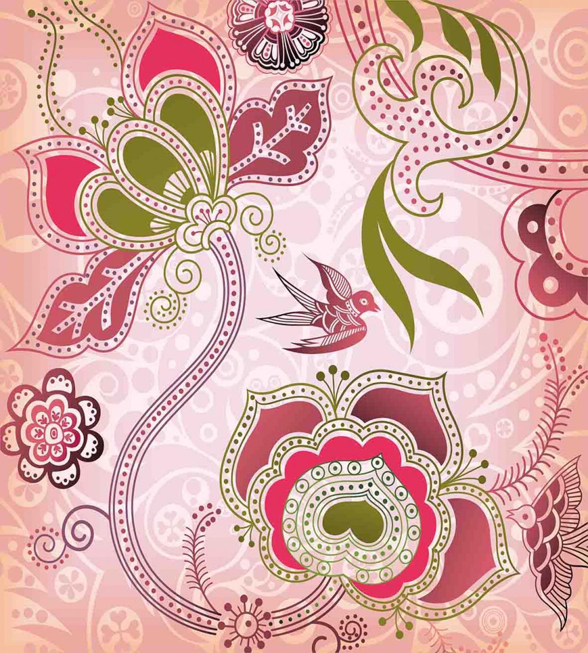 Swirl Leaf Lines Bohem — Pattern