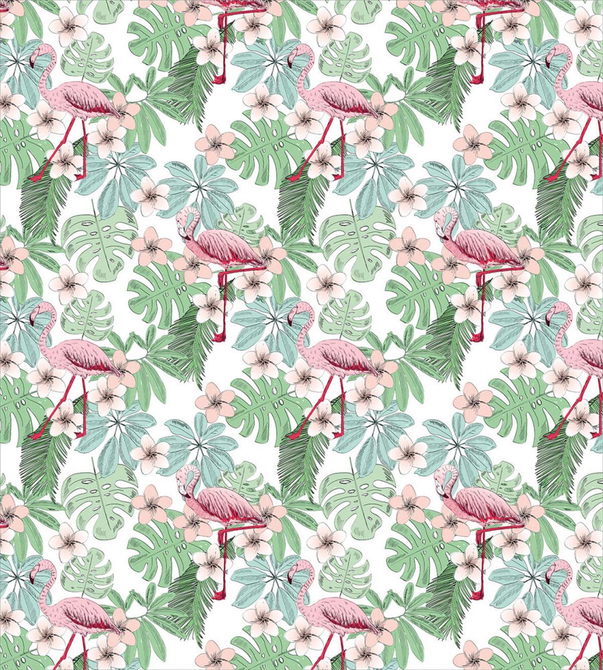 Island Leaves Flamingos — Pattern