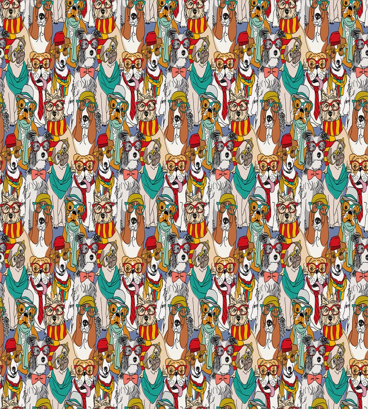Hipster Bulldog Pug — Pattern