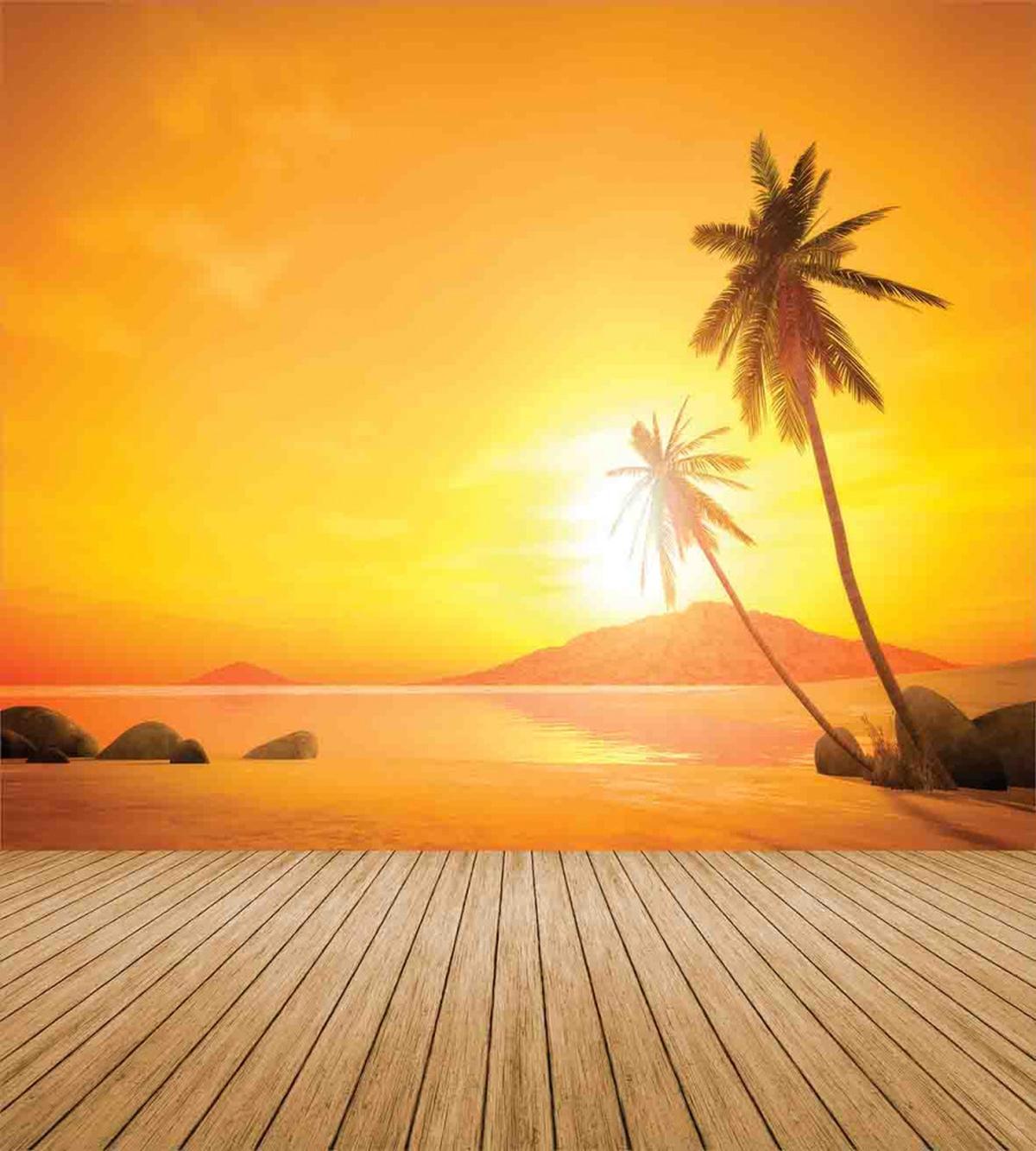 Wooden Deck Sunset — Pattern