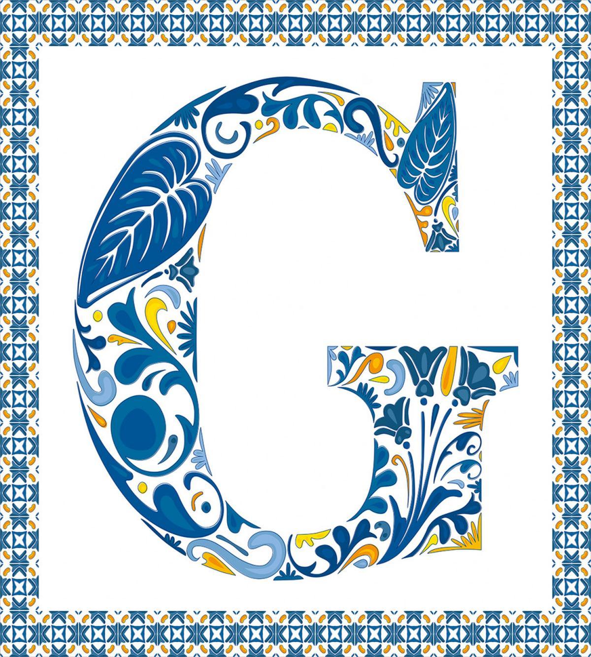 Tile Designed Letter G — Pattern