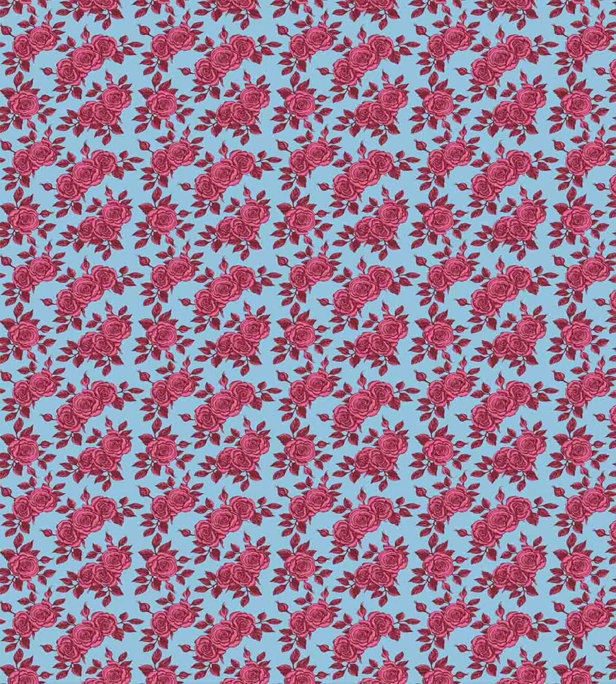 Sketchy Flowers in Pink Shades — Pattern