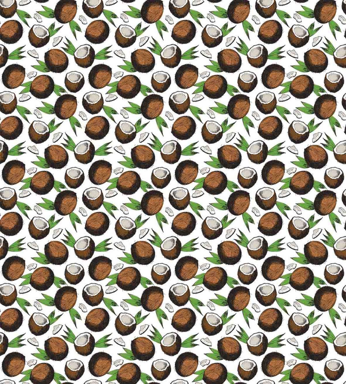 Coconuts Leaves Sketch — Pattern