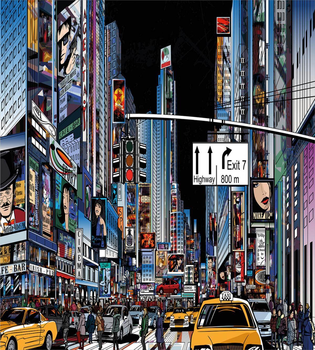 Night Scene New York — Pattern