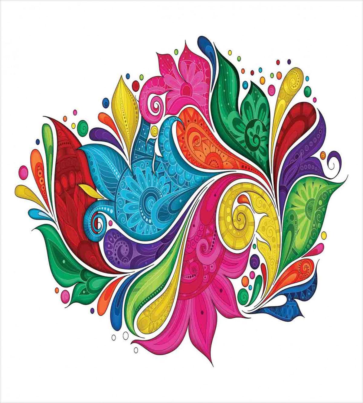 Vibrant Colorful Leaves — Pattern