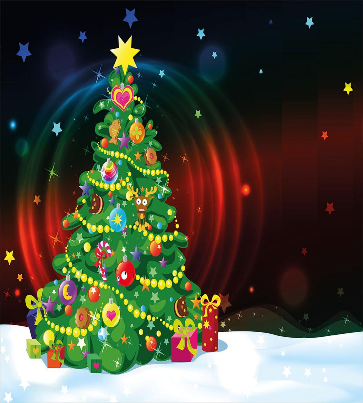 Xmas Tree Cartoon — Pattern