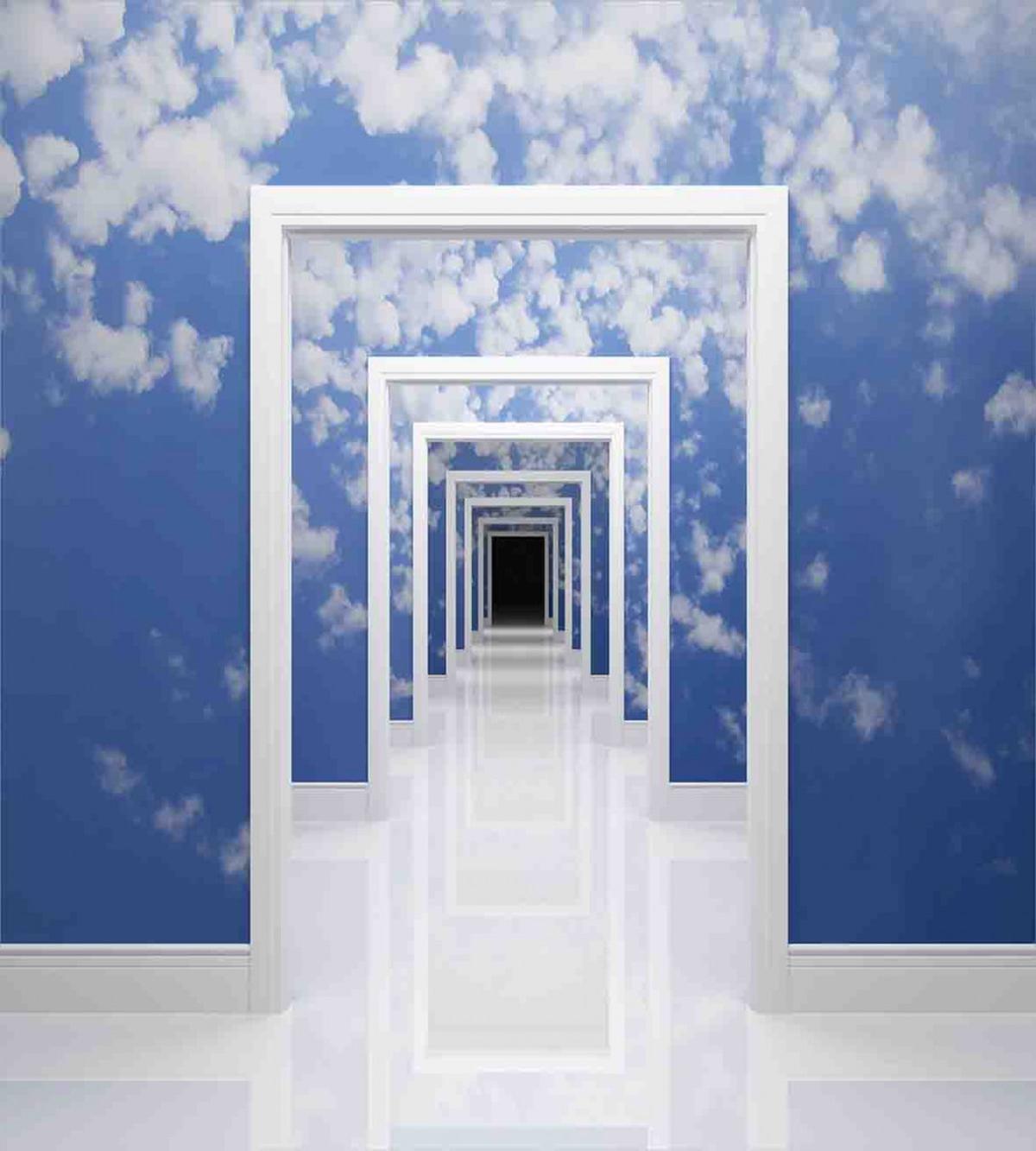 Sky Clouds on Walls — Pattern