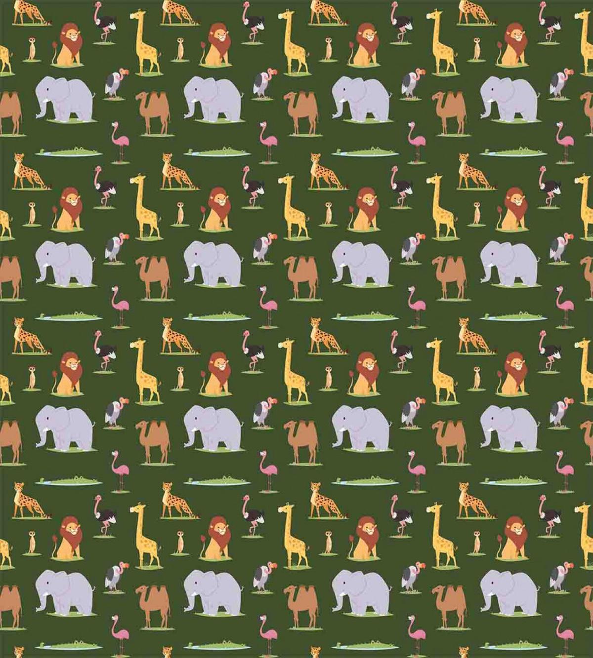 Childish Cartoon Savannah — Pattern