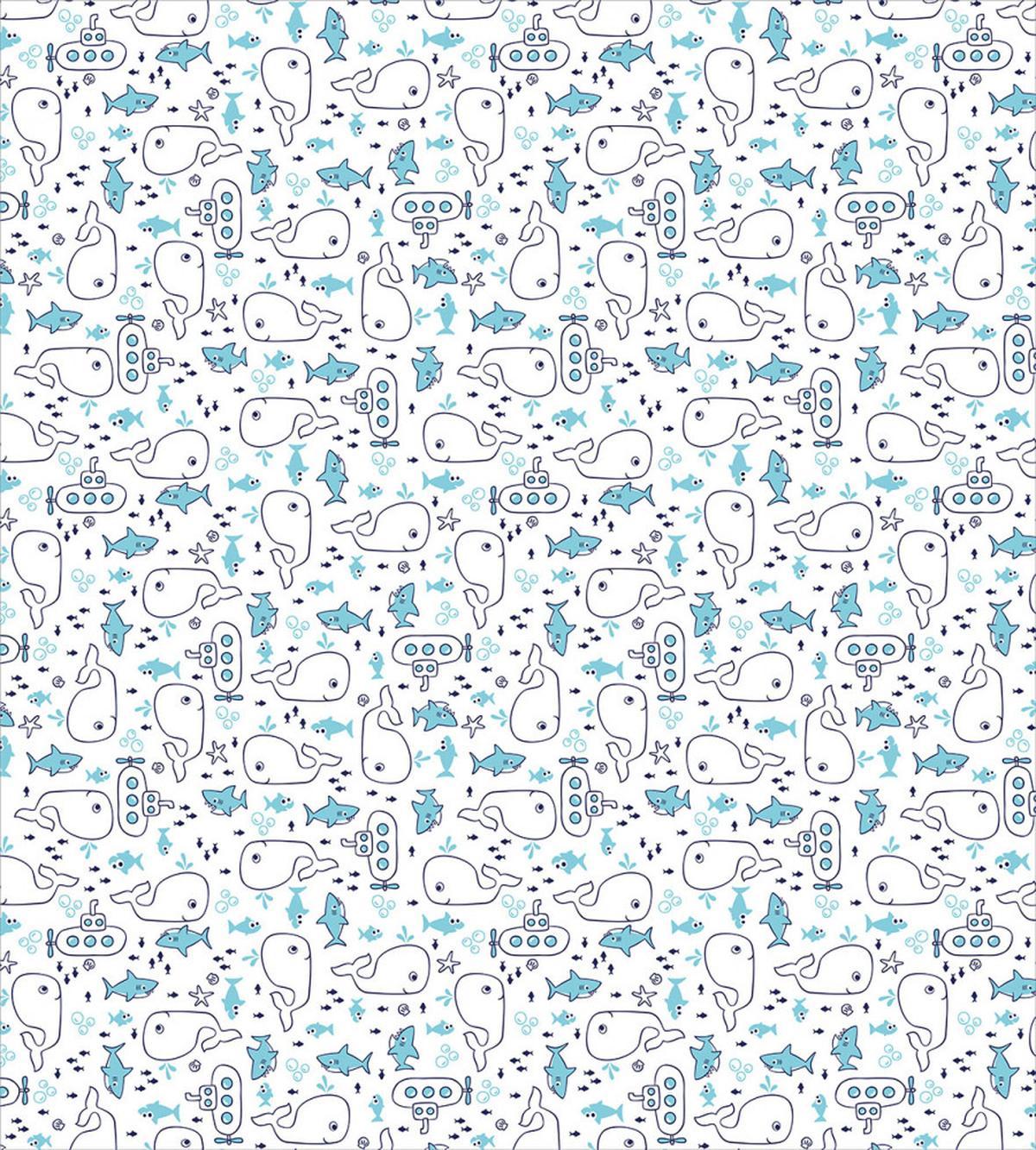 Sharks Tiny Fish Submarines — Pattern