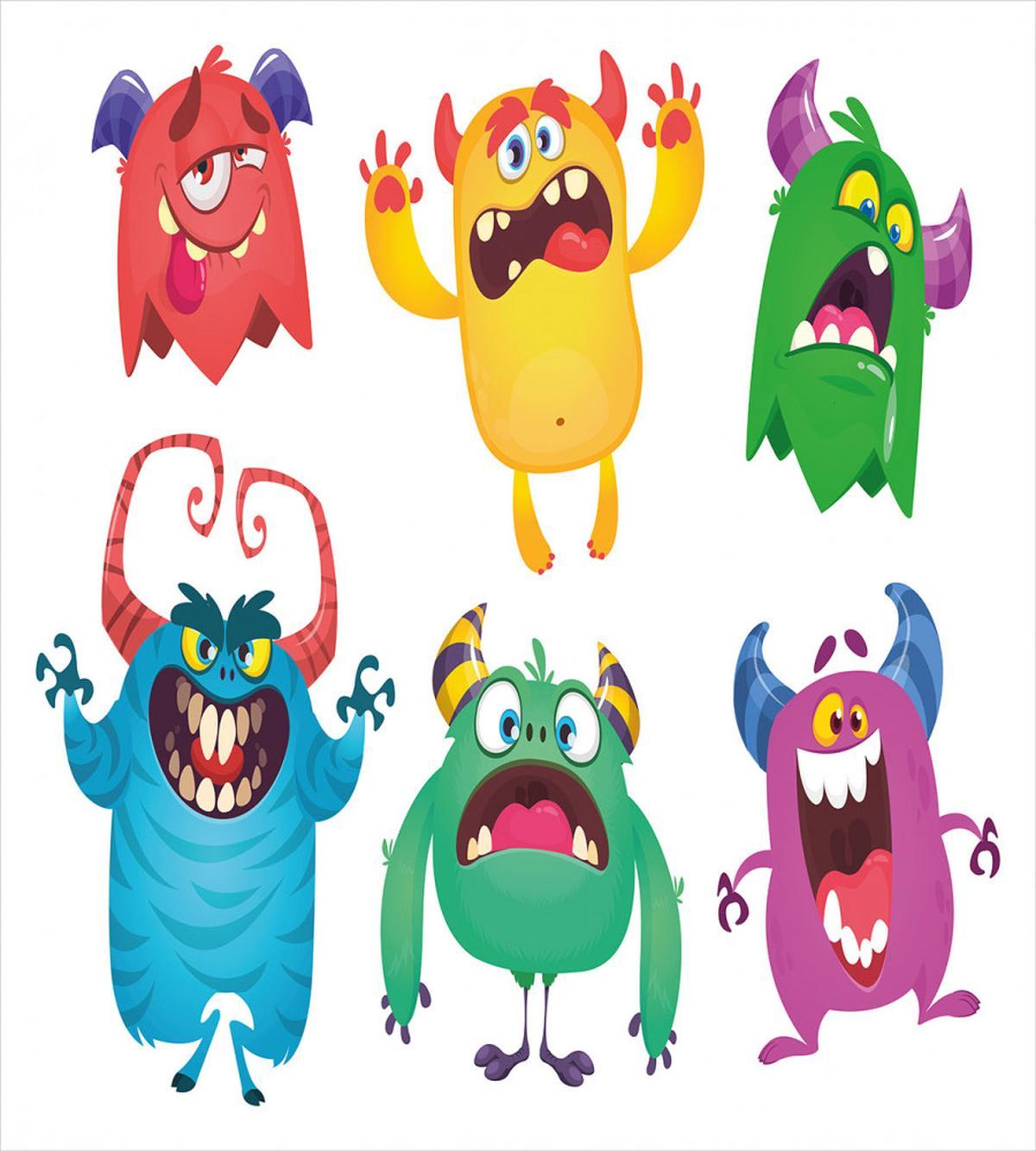 Monsters with Whimsical Face — Pattern