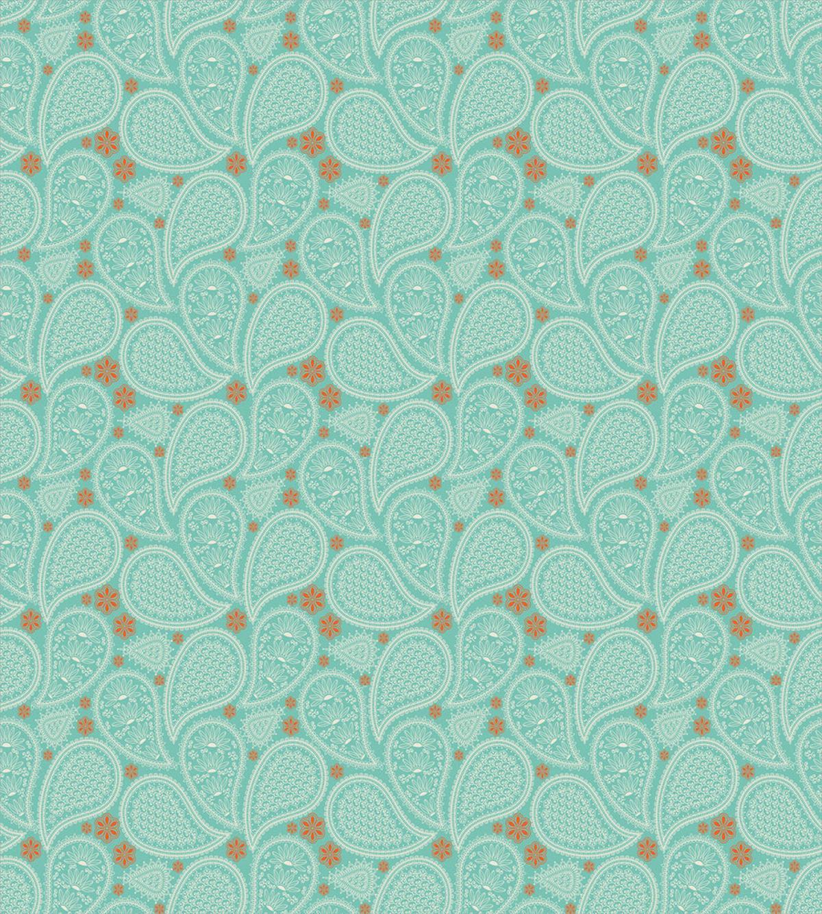 Blue Paisley Flowers — Pattern