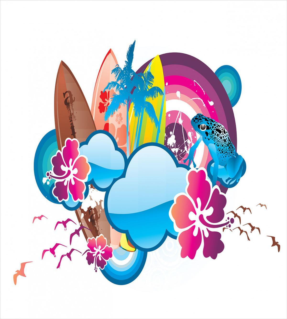 Season Hot Beach Vbes — Pattern