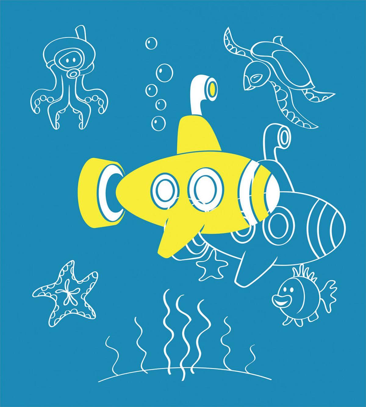 Kids Cartoon Underwater — Pattern