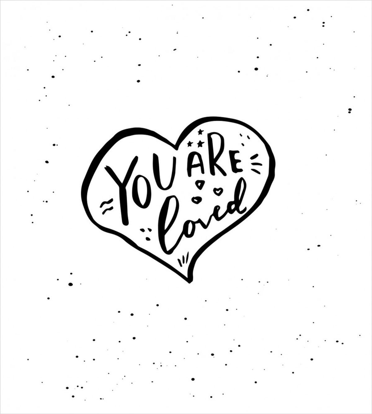 You Are Loved Heart — Pattern