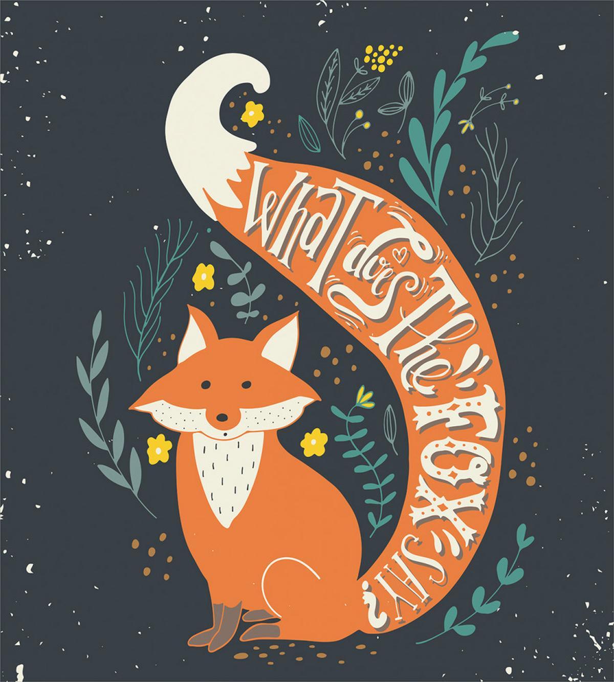 Cartoon Fox Funny Animal — Pattern