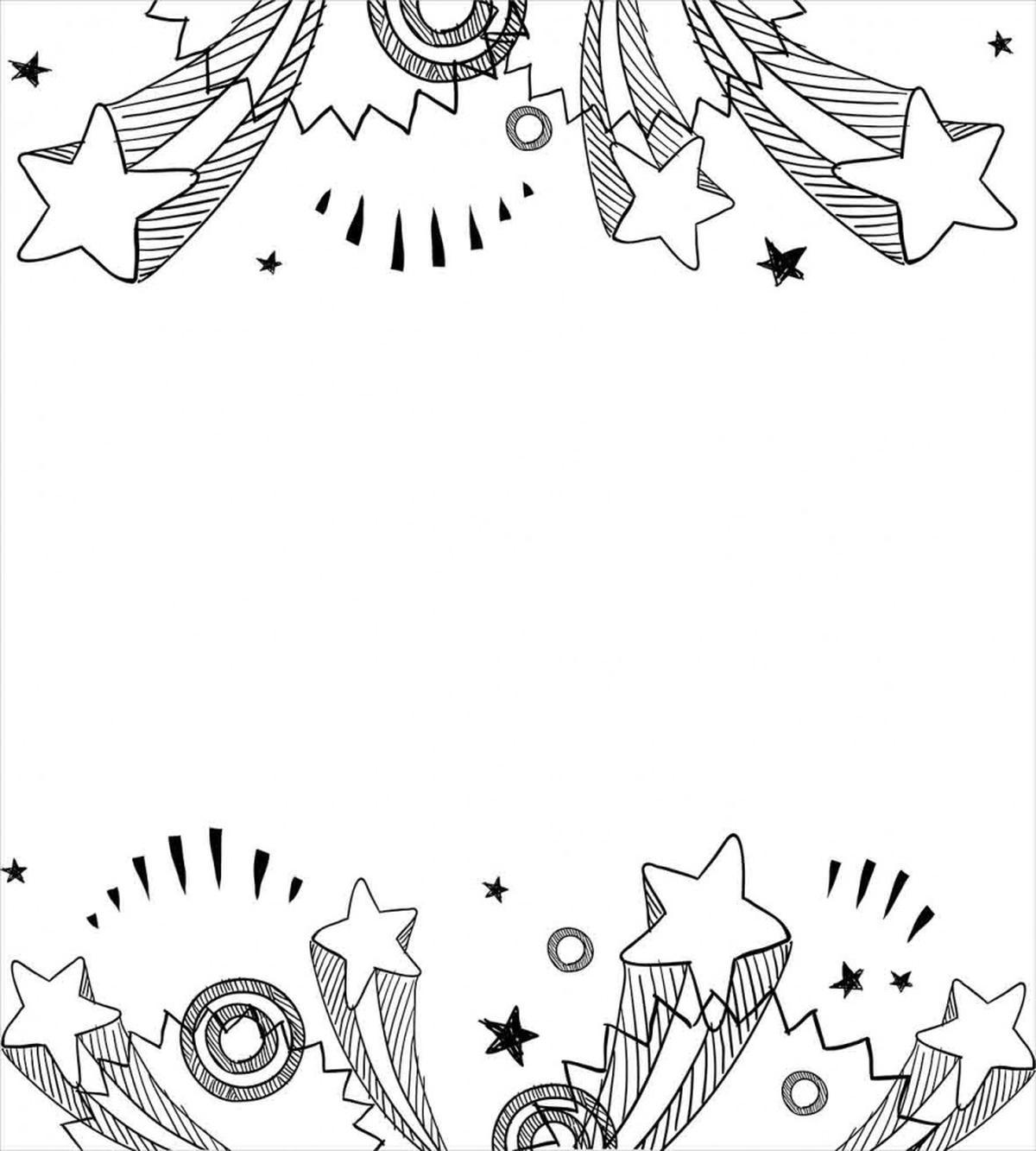 Monochrome Pop Border — Pattern