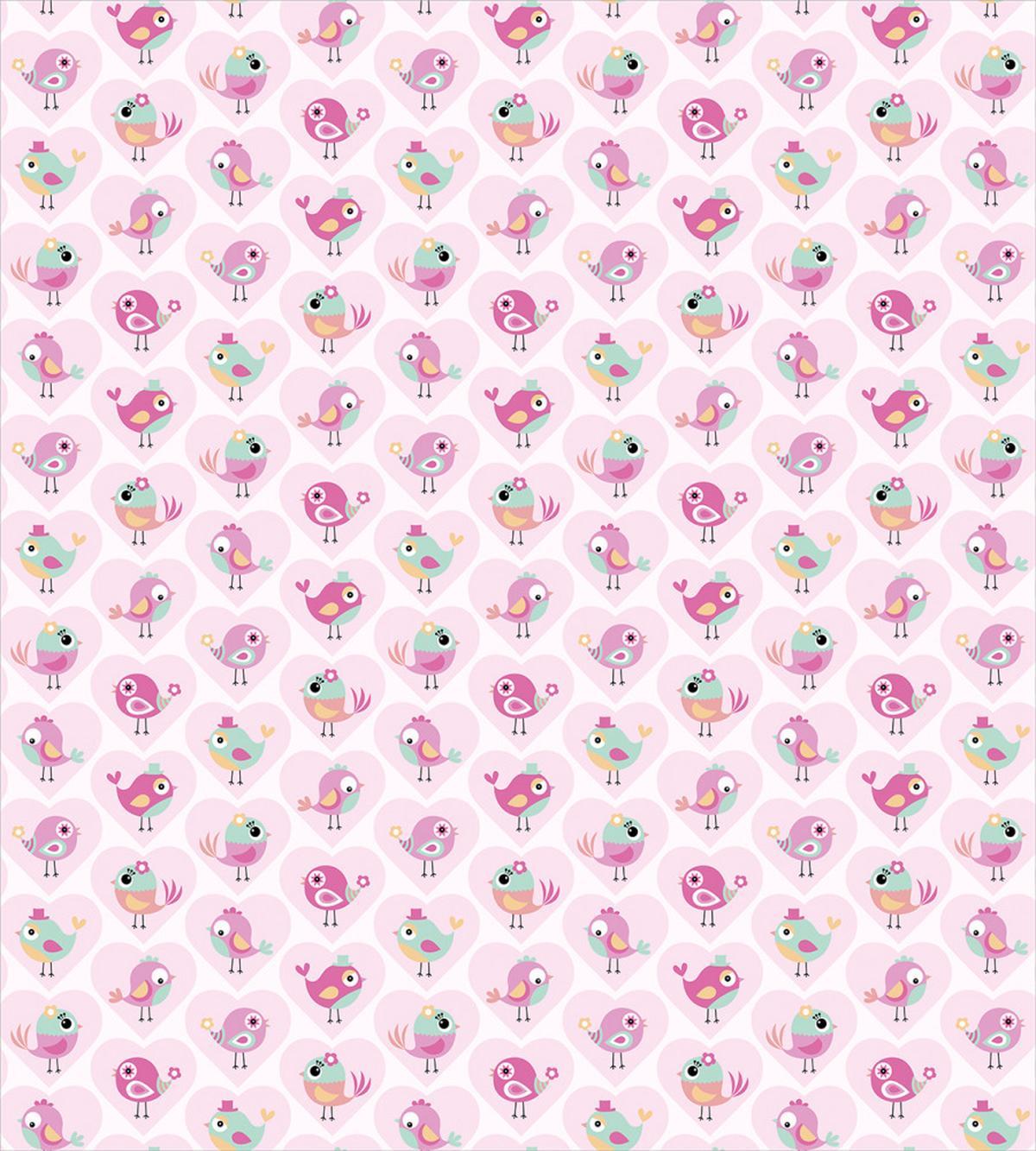 Birds Pink Hearts — Pattern