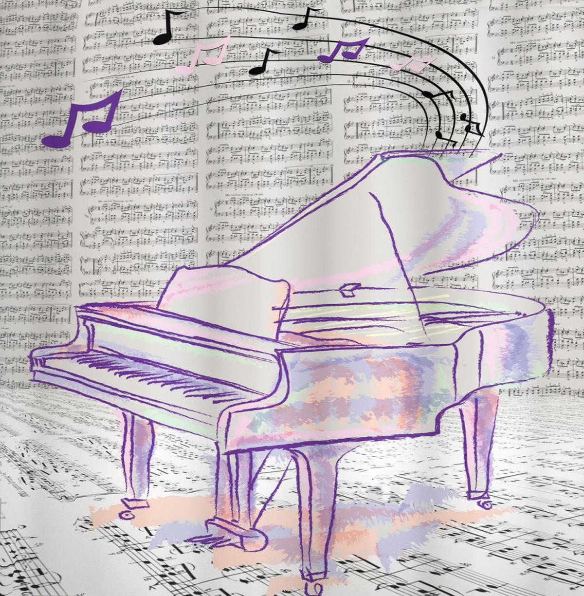 Hand Drawn Doodle Musical — Pattern