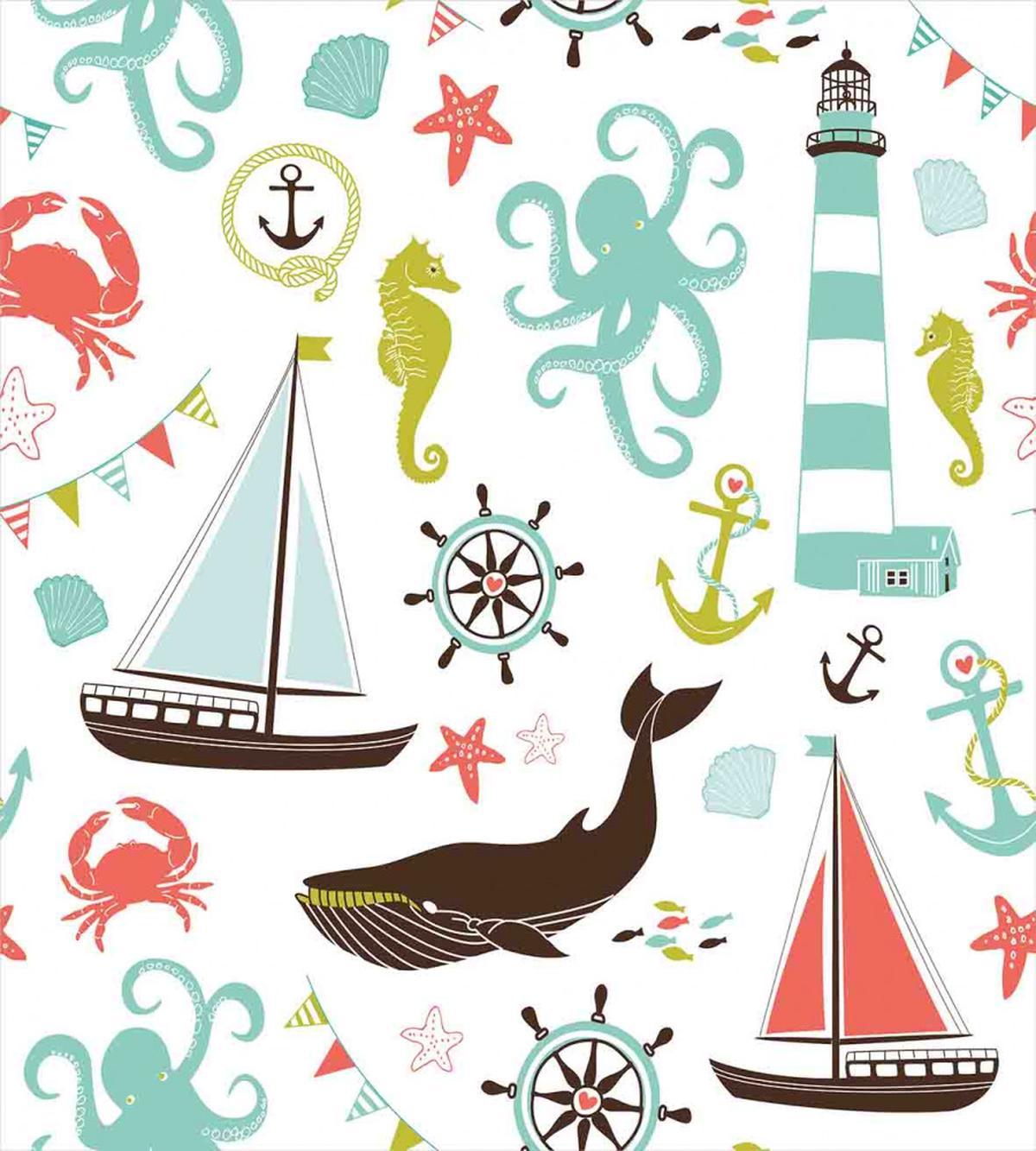 Pastel Marine Elements — Pattern