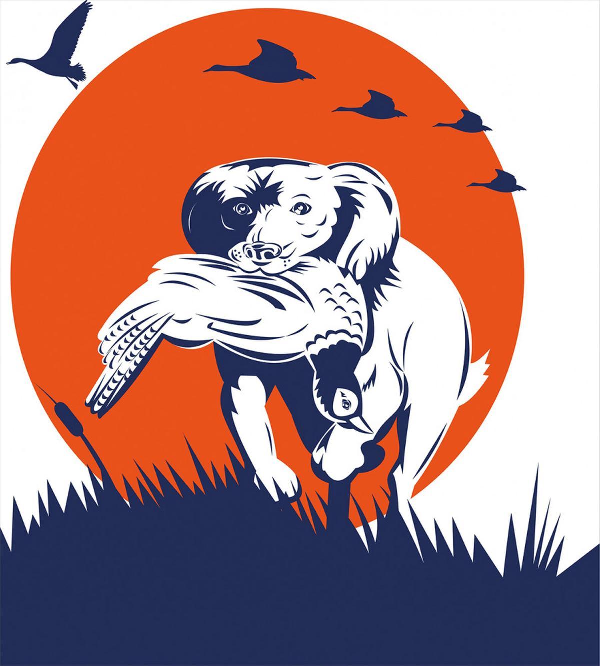 Cocker Dog and Ducks — Pattern