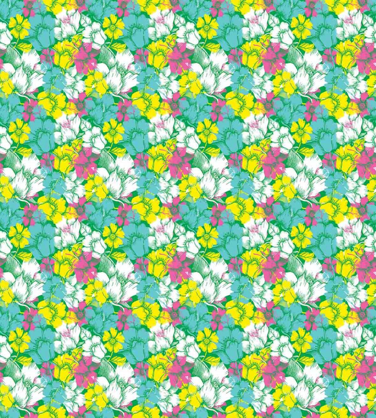 Grunge Summer Flowers — Pattern