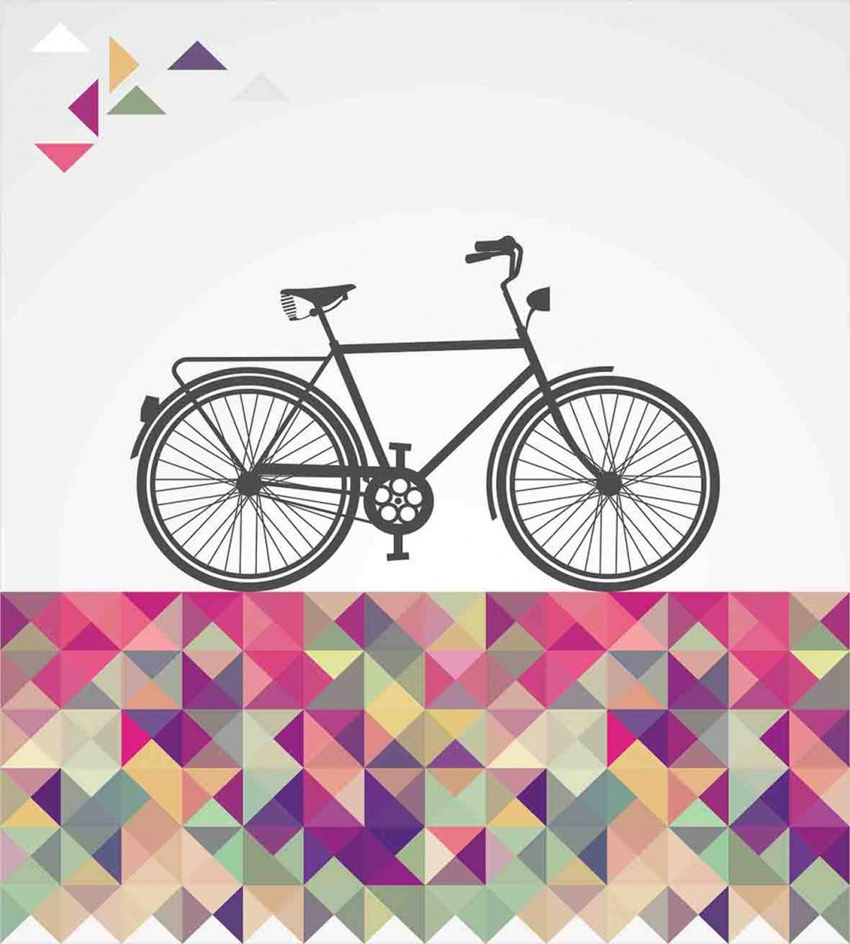 Bike over Color Mosaic — Pattern