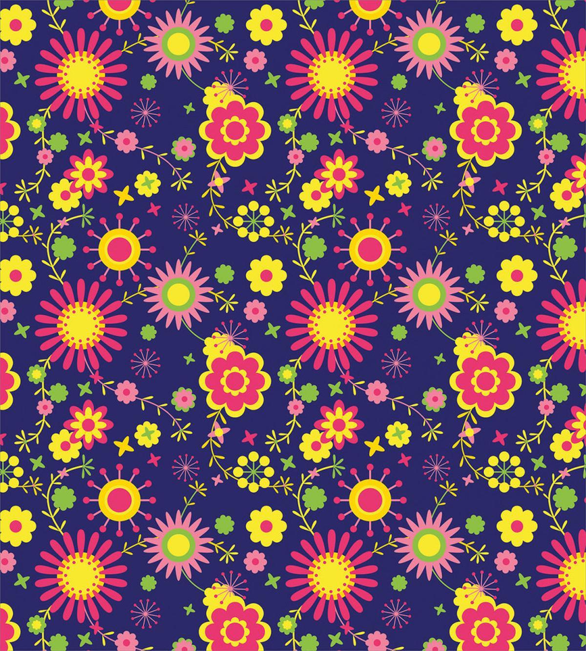 Flowers in Childish Pattern — Pattern