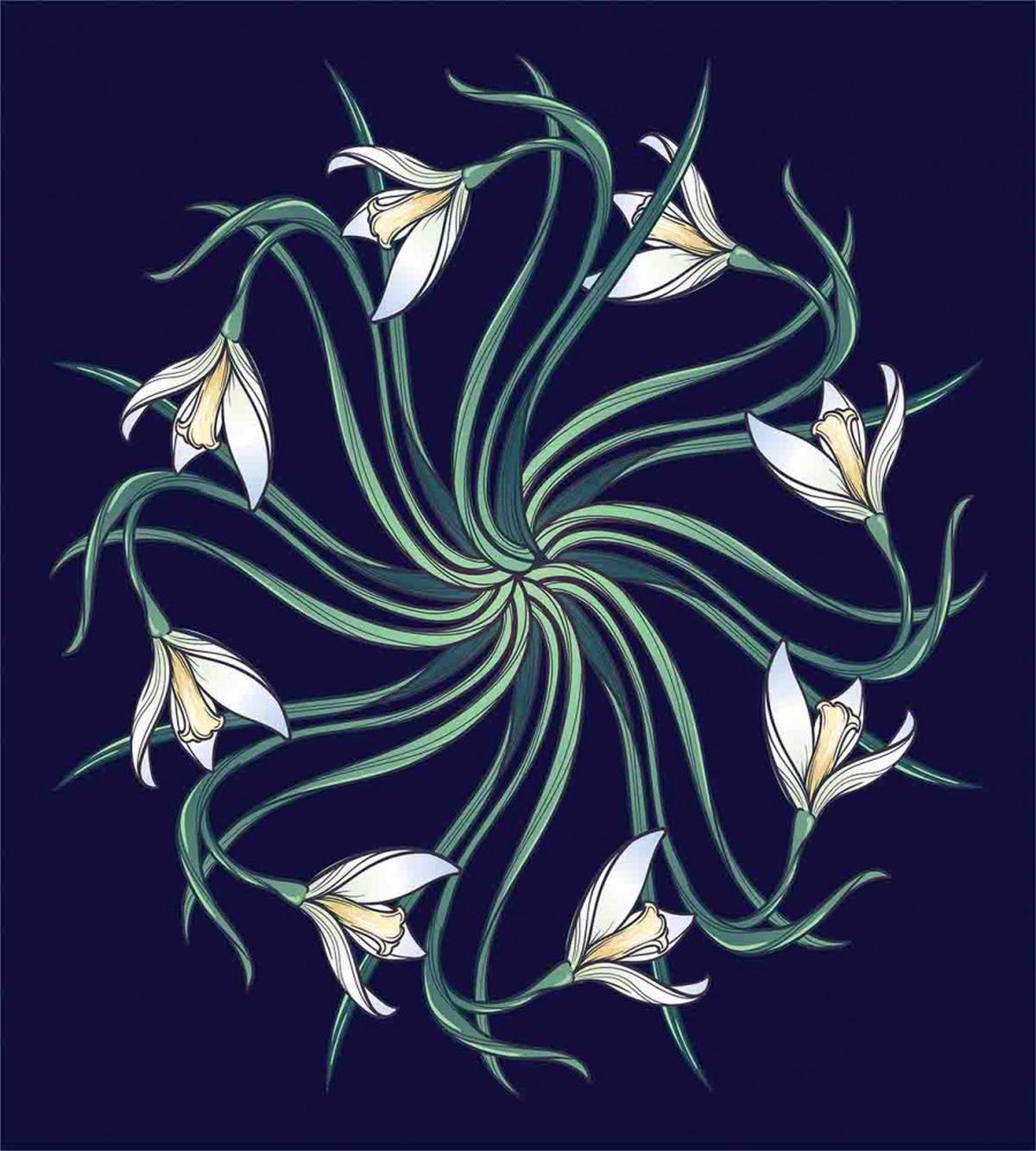 Art Nouveau Floral Design — Pattern