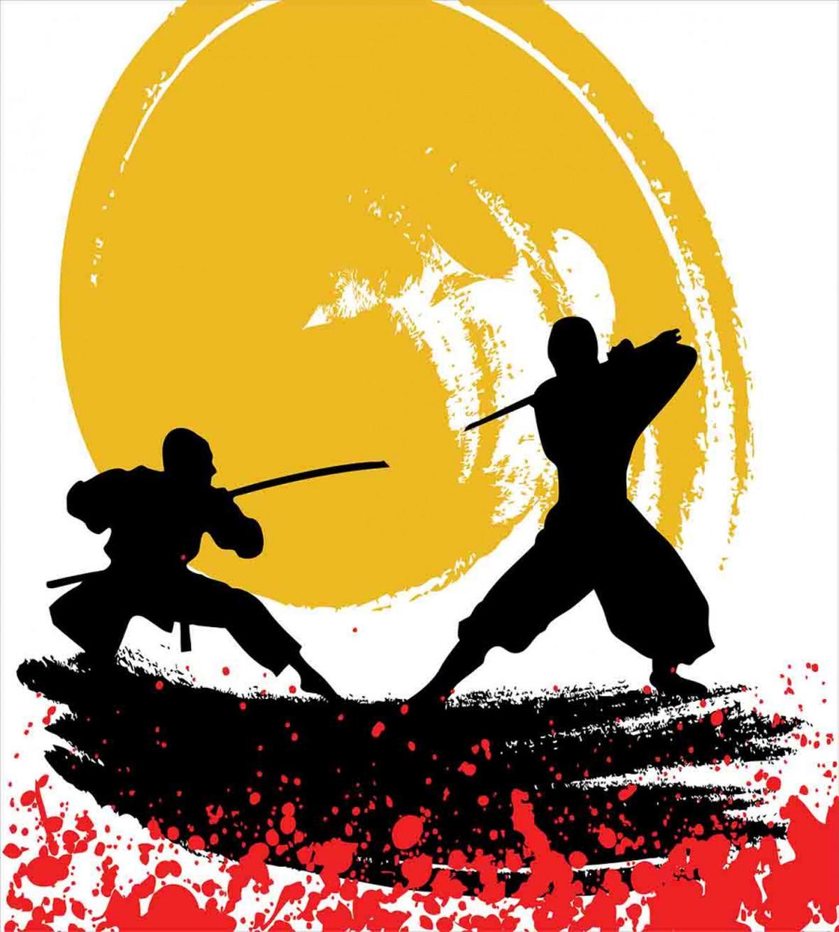 Watercolor Style Ninja — Pattern