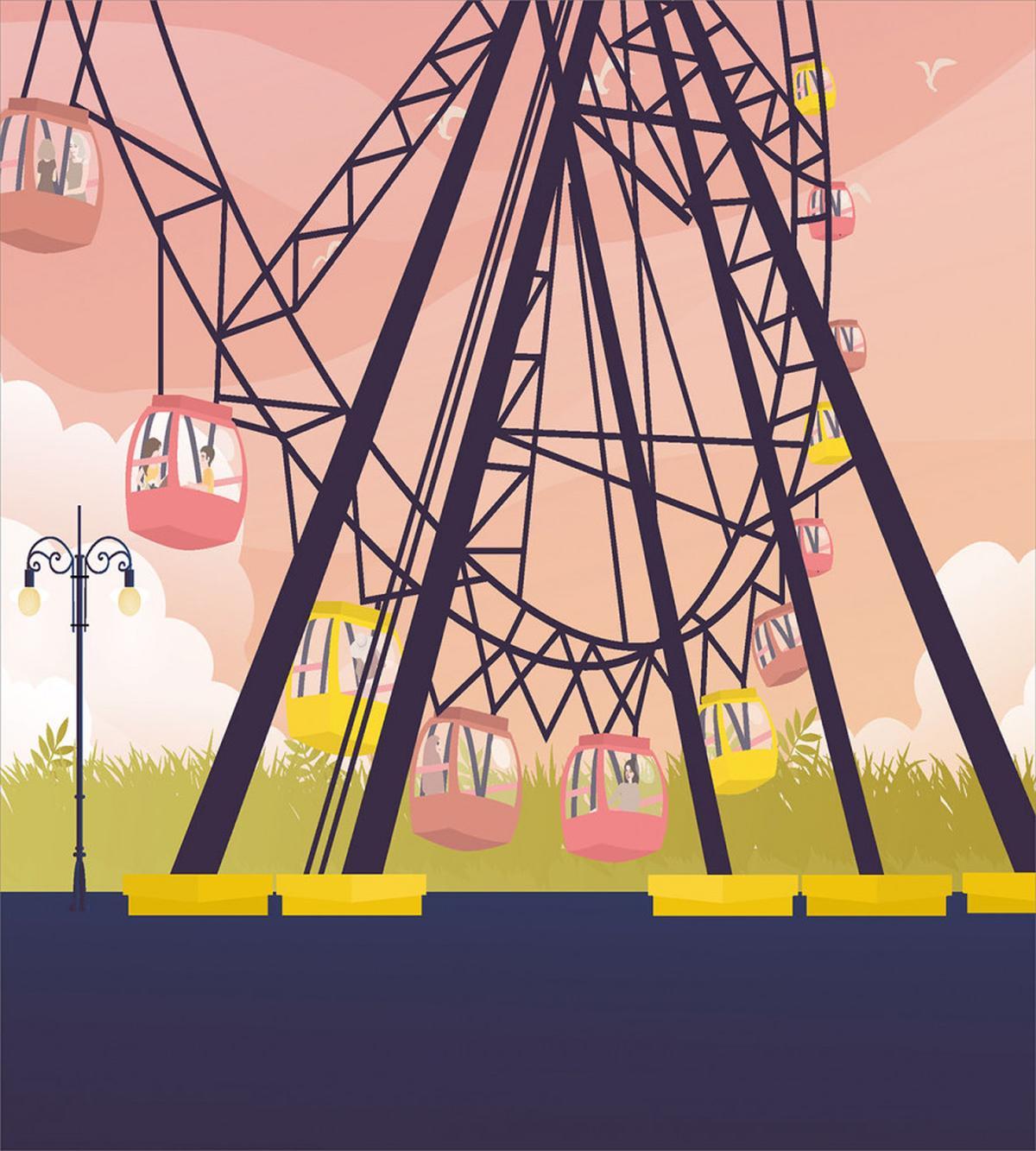 Cartoonish Fun Ride — Pattern