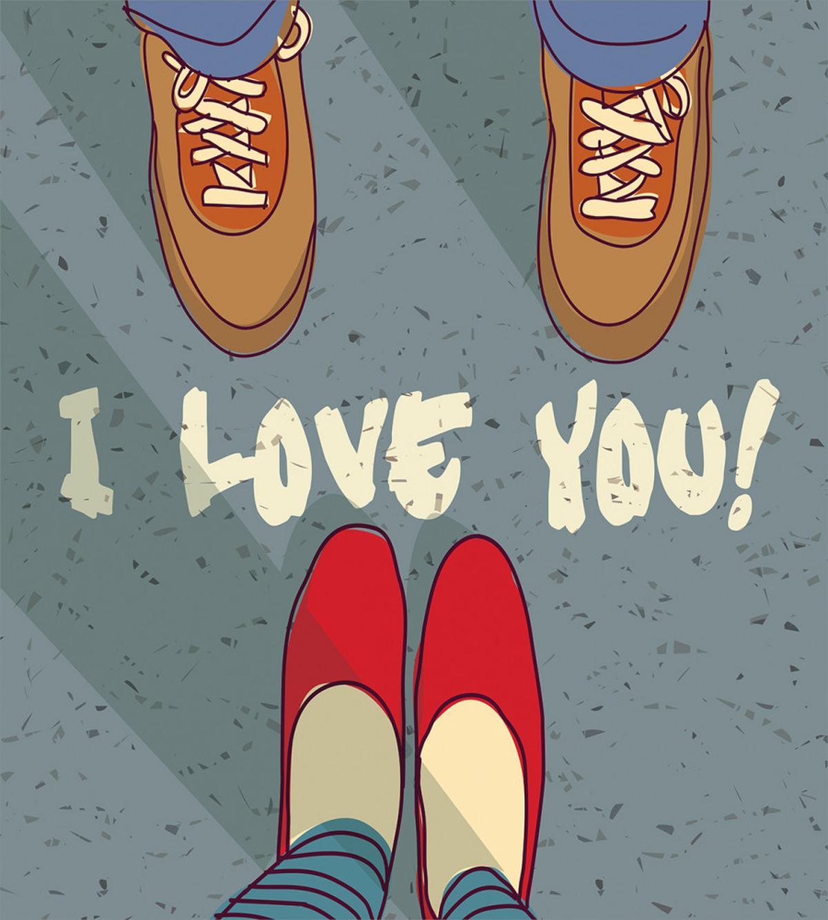 Man Woman Feet Flirt — Pattern
