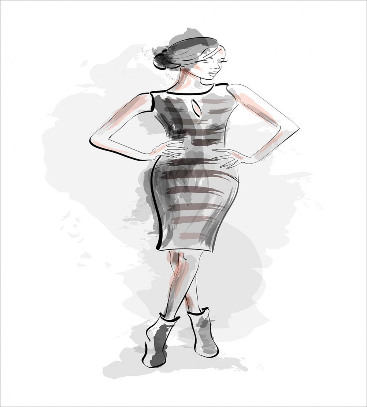 Slim Lady in a Dress — Pattern
