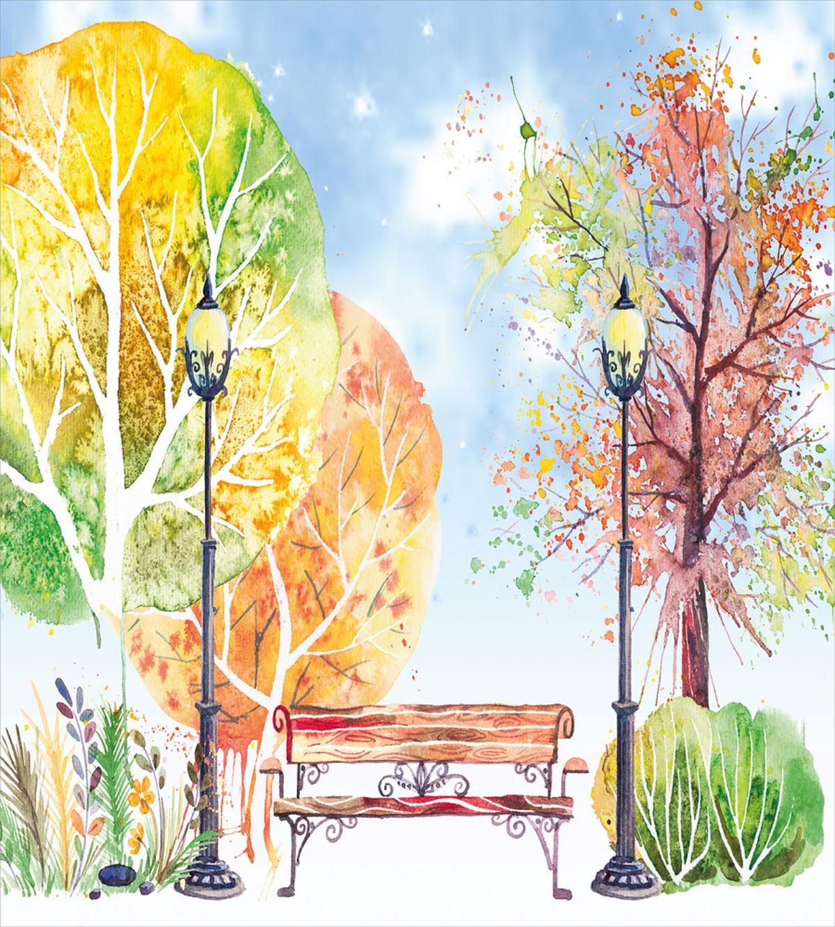 Autumn Park Tree Lantern — Pattern