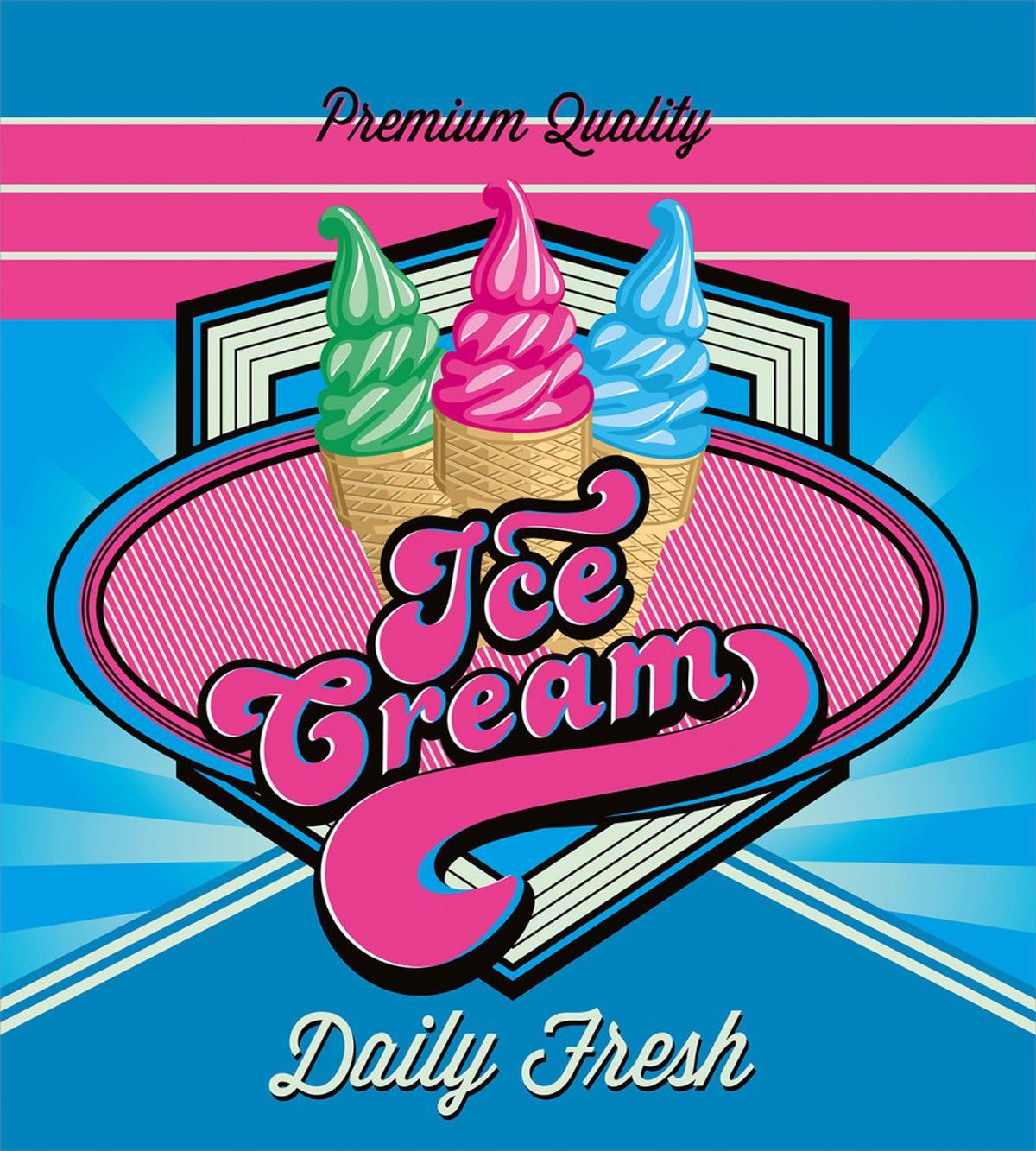 Ice Cream Illustration — Pattern