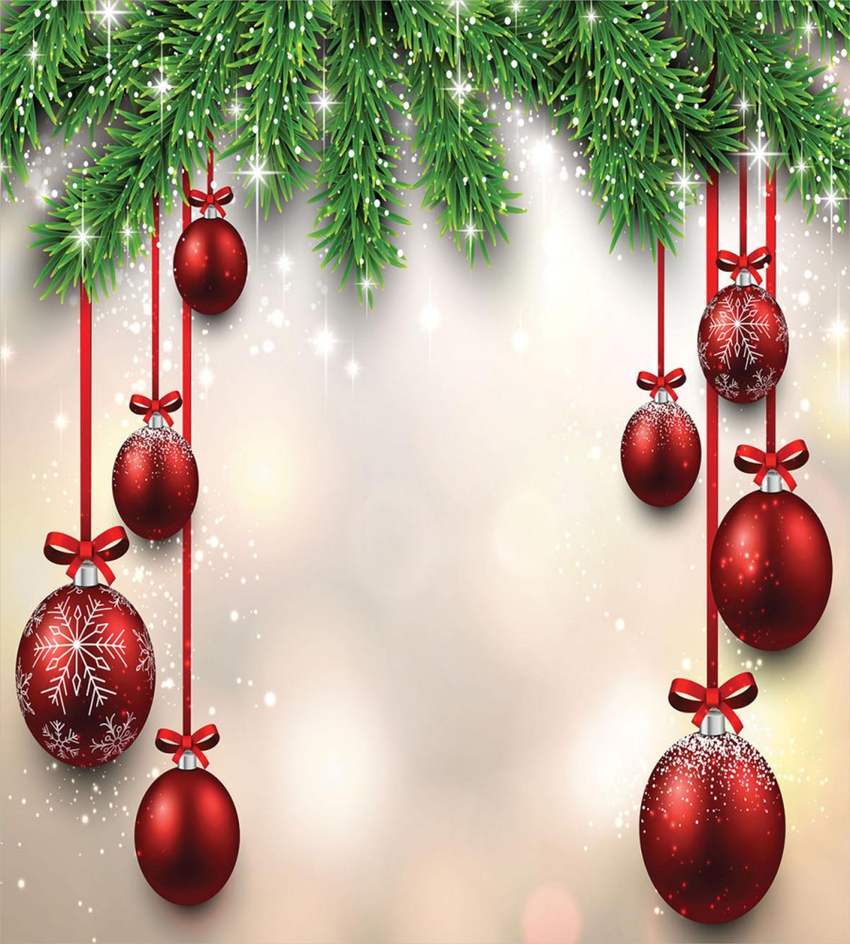 Red Balls Ribbons — Pattern