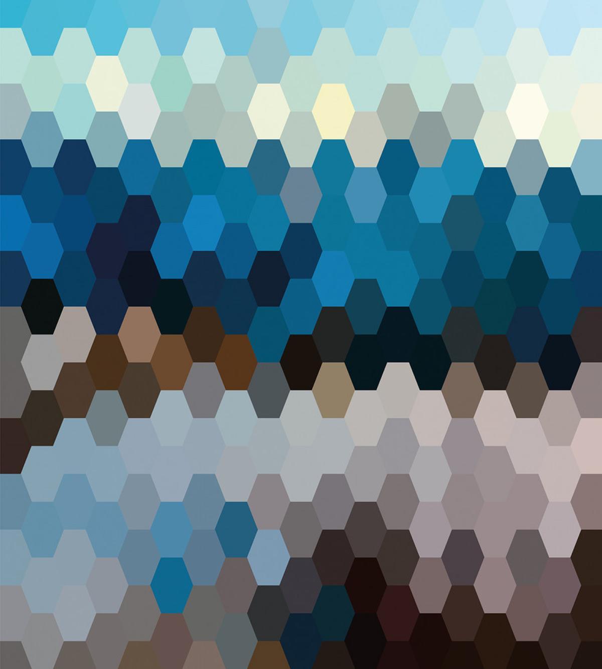 Geometric Puzzle Blurry — Pattern