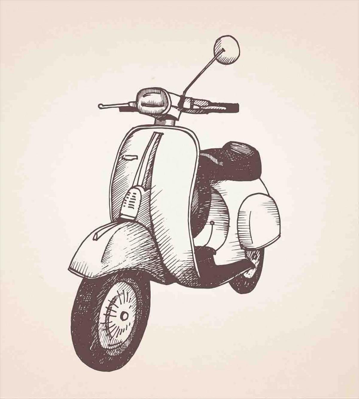 Grunge Retro Bike — Pattern