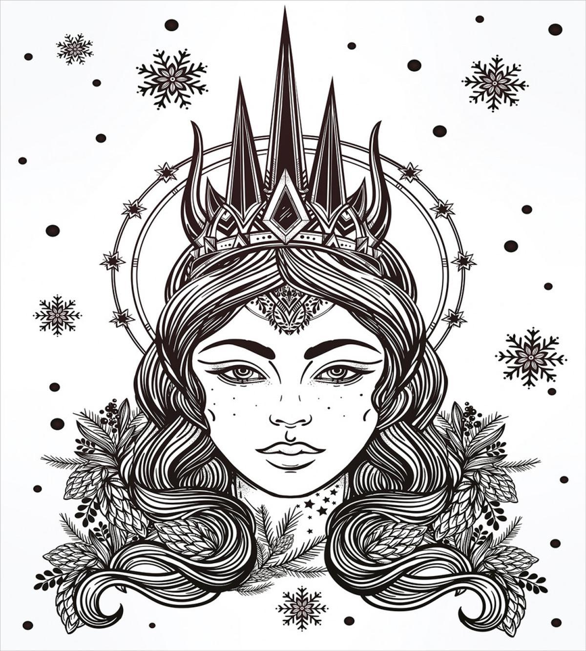Fantasy Snow Queen Art — Pattern